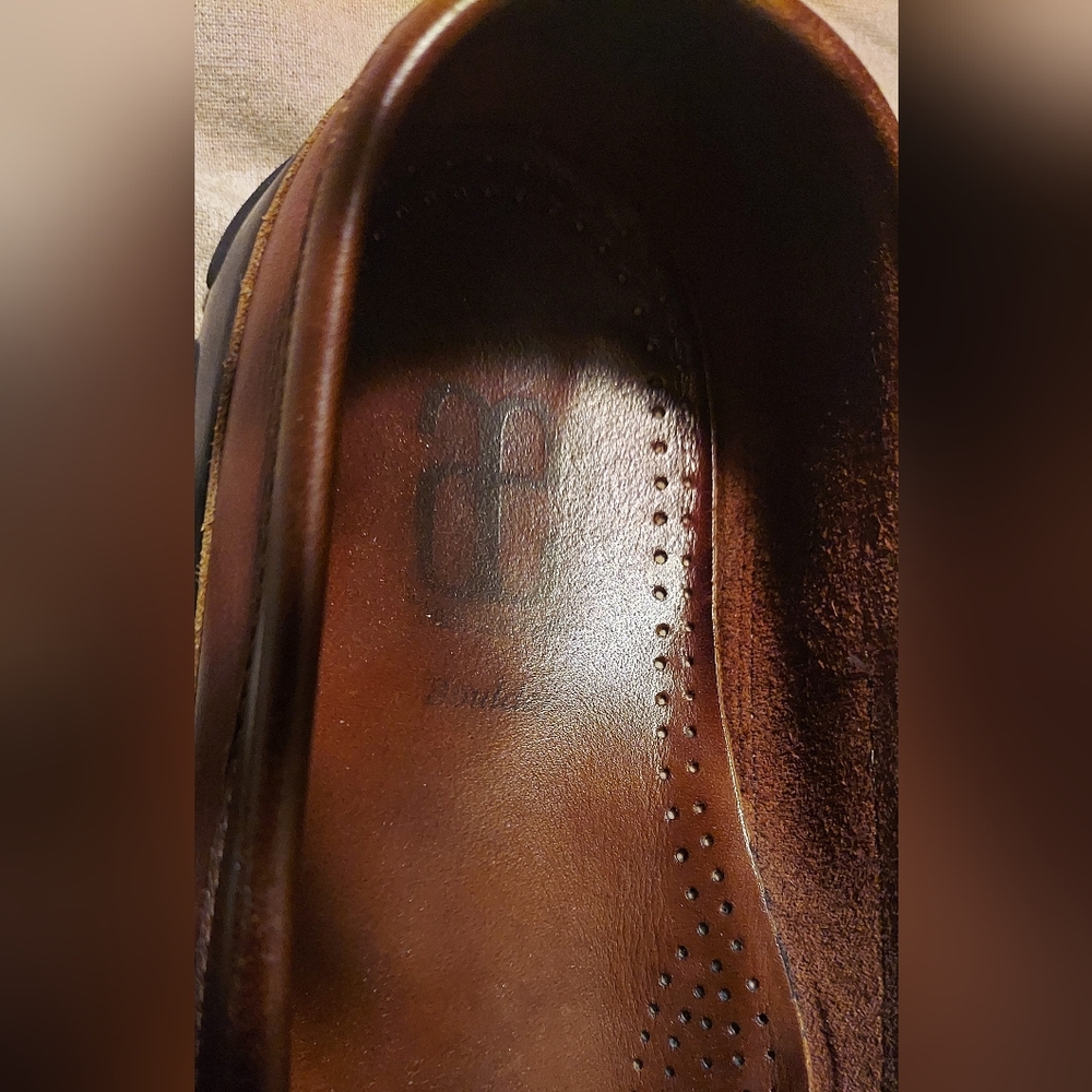 ALLEN EDMONDS BOULDER VENETIAN DRIVING MEN'S BROWN LEATHER LOAFERS SIZE 11 D - Picture 10 of 14